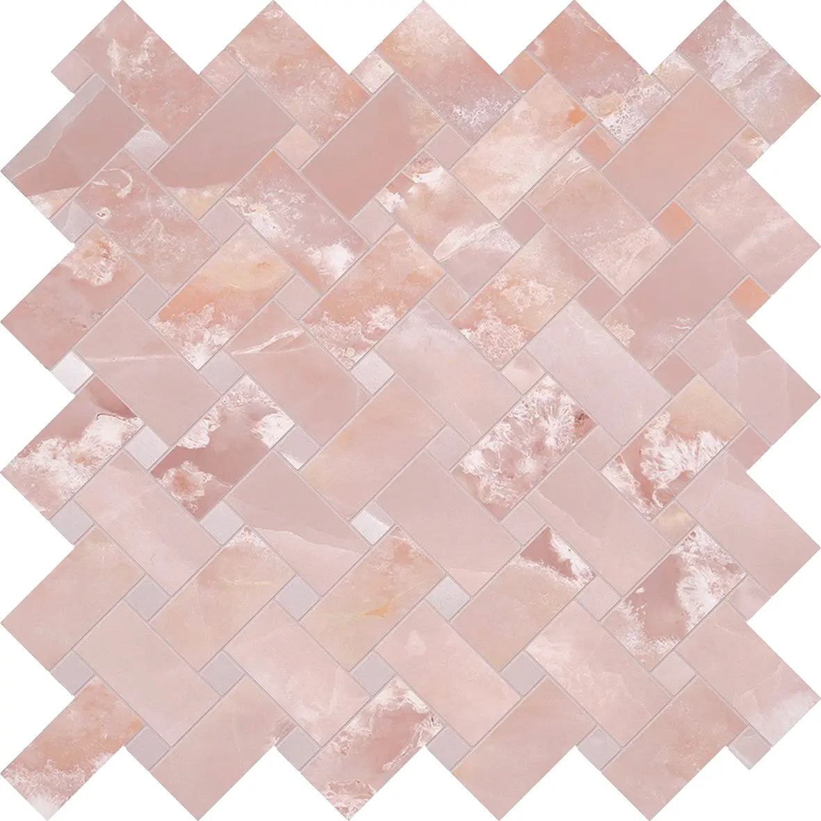 TELE DI MARMO ONYX Onyx Pink Intrecci 30x30cm Silktech hr. 9,5mm TELE DI MARMO ONYX Onyx Pink Intrecci 30x30cm Silktech hr. 9,5mm