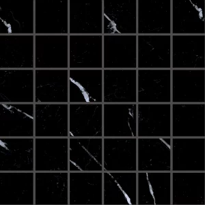 TELE DI MARMO SELECTION  Nero Marquinia  Mosaico 30x30cm (5x5cm) Nat. hr. 9,5 mm