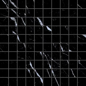 TELE DI MARMO SELECTION  Nero Marquinia  Mosaico 30x30cm (3x3cm) Nat. hr. 9,5 mm