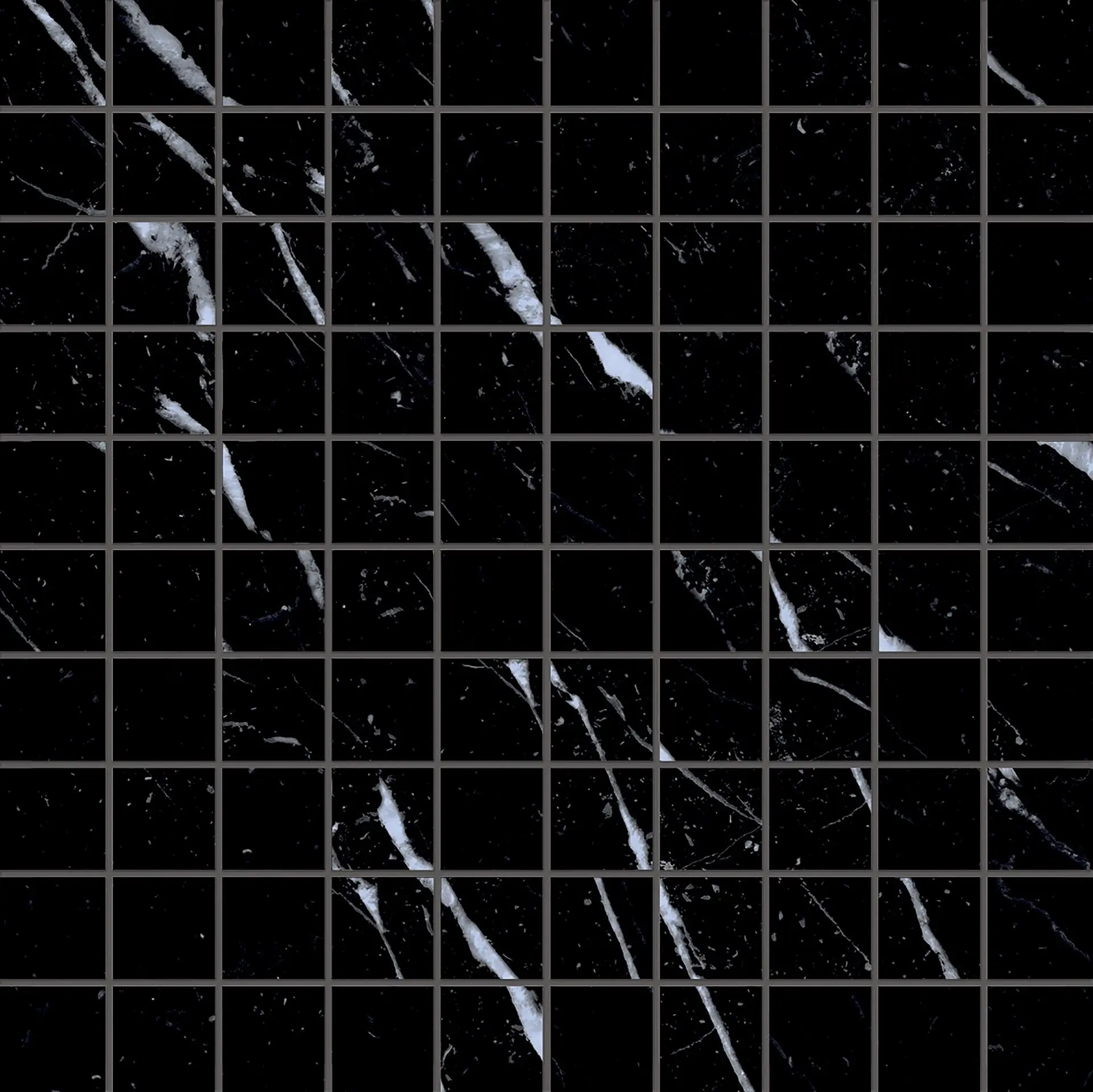 TELE DI MARMO SELECTION Nero Marquinia Mosaico 30x30cm (3x3cm) Nat. hr. 9,5 mm TELE DI MARMO SELECTION Nero Marquinia Mosaico 30x30cm (3x3cm) Nat. hr. 9,5 mm