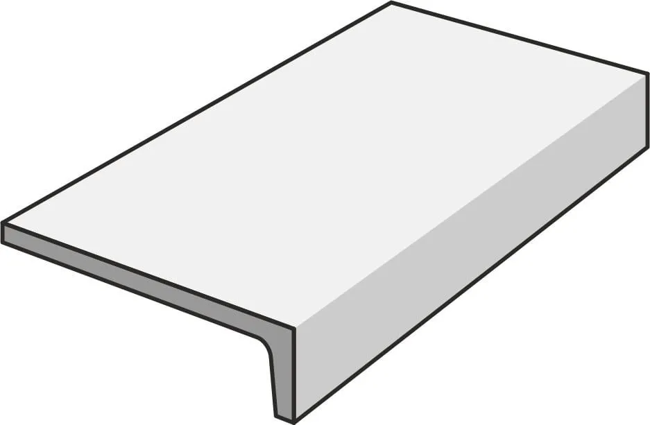 GROOVE Hot White Elemento A "L" 15x60x5cm Nat. Rett. 9,5 mm GROOVE Hot White Elemento A "L" 15x60x5cm Nat. Rett. 9,5 mm