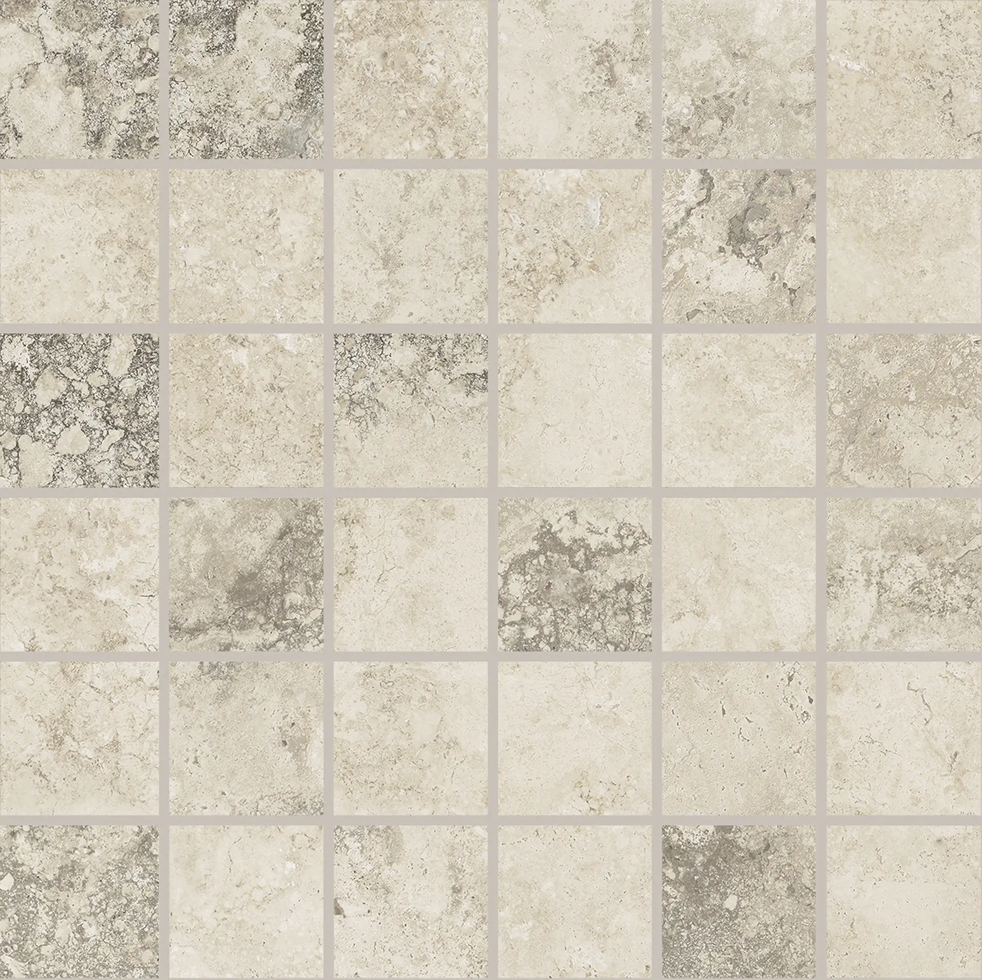 UNIQUE TRAVERTINE Mosaico Cream Ancient 30x30cm (5x5cm) Nat. 9,5mm UNIQUE TRAVERTINE Mosaico Cream Ancient 30x30cm (5x5cm) Nat. 9,5mm