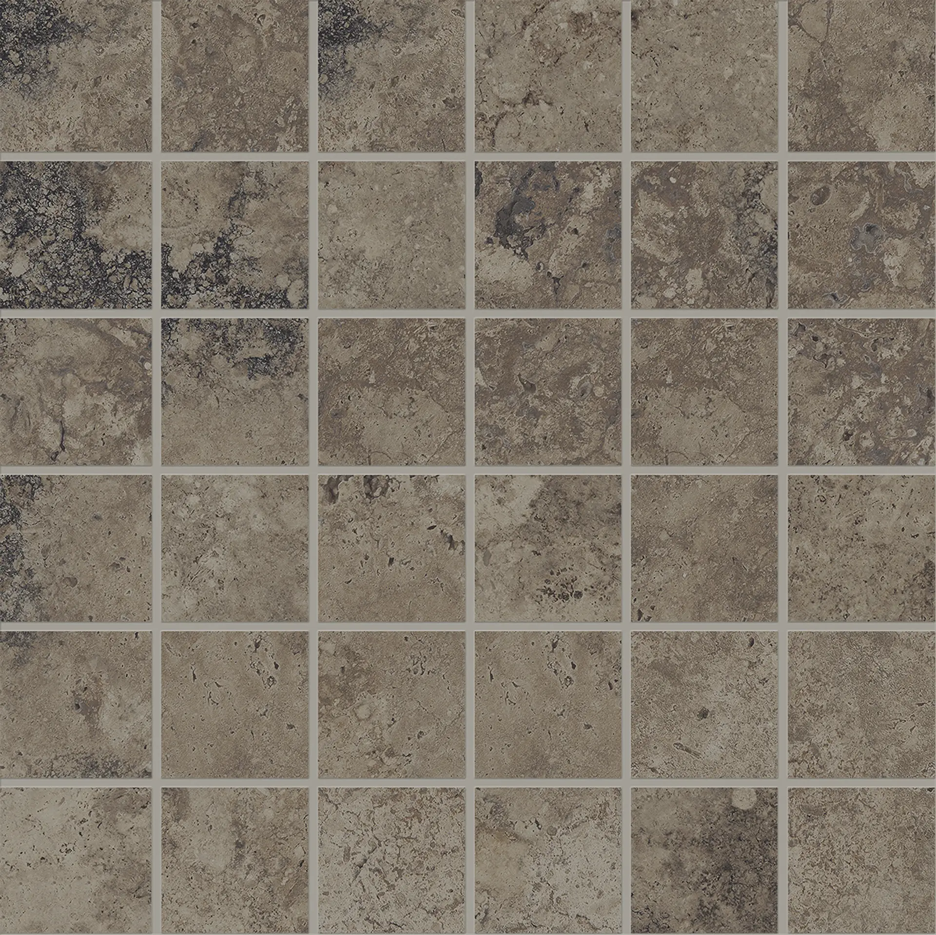 UNIQUE TRAVERTINE Mosaico Chocolate Ancient 30x30cm (5x5cm) Nat. 9,5mm UNIQUE TRAVERTINE Mosaico Chocolate Ancient 30x30cm (5x5cm) Nat. 9,5mm