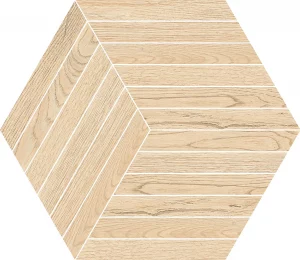 NORDIC WOOD  Esagona Bacchette  Almond 35x40cm  9mm