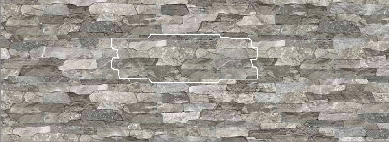 BRICKUP Breccia Grigio 16x42cm 9mm BRICKUP Breccia Grigio 16x42cm 9mm