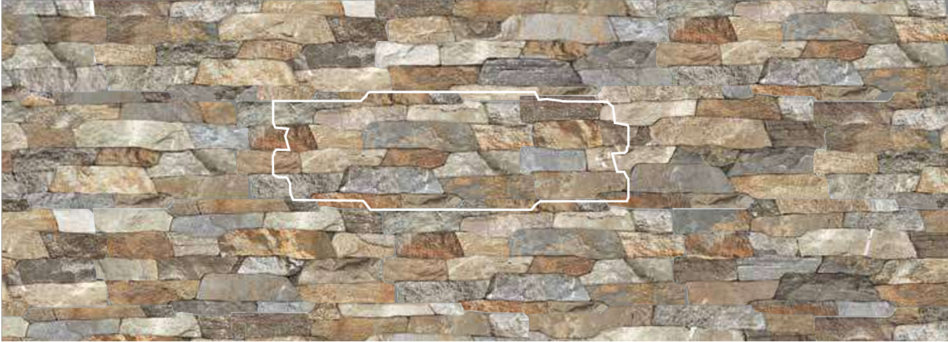 BRICKUP Breccia Rock Mix 16x42cm 9mm BRICKUP Breccia Rock Mix 16x42cm 9mm