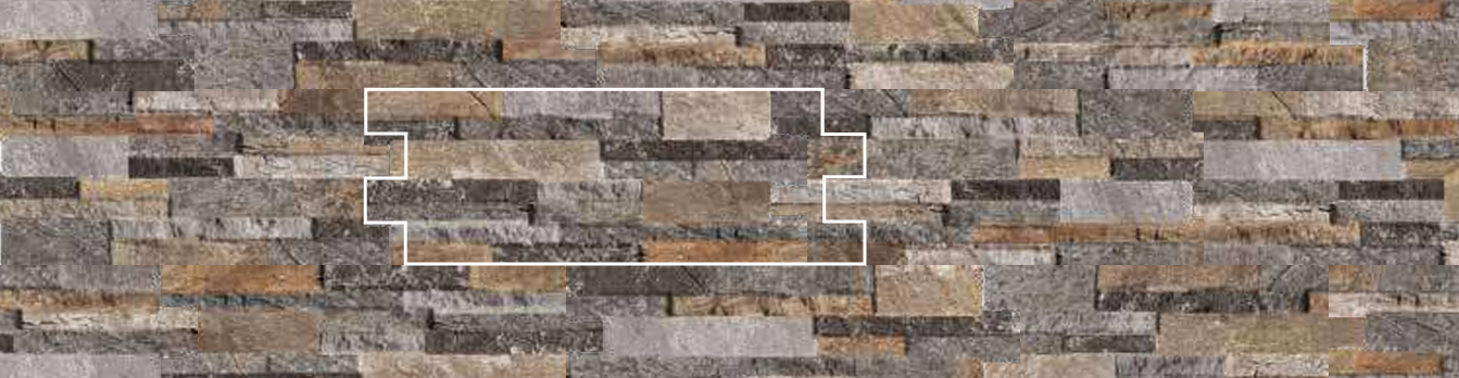 BRICKUP Ocean Mix Quarzite 16x40cm 9mm BRICKUP Ocean Mix Quarzite 16x40cm 9mm