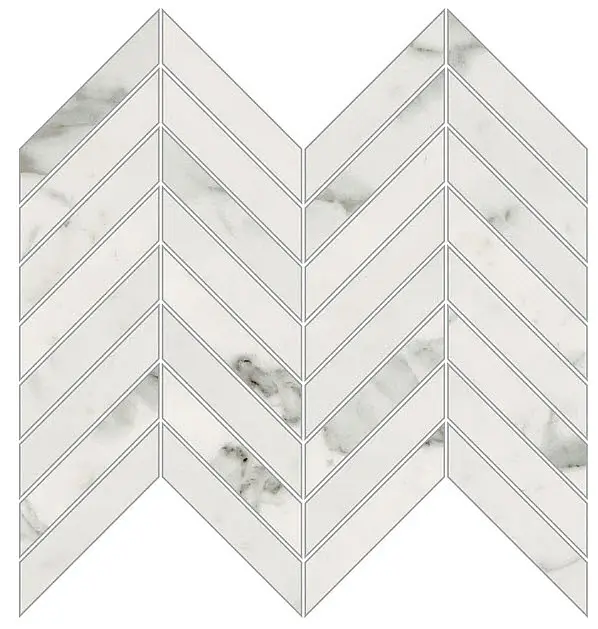 IMPERIAL MICHELANGELO Chevron Bianco Apuano 25,5x29,8cm Levigato IMPERIAL MICHELANGELO Chevron Bianco Apuano 25,5x29,8cm Levigato