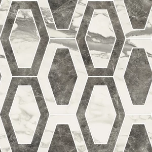 IMPERIAL MICHELANGELO  Losanga Bianco Arabescato   26x26cm  Levigato